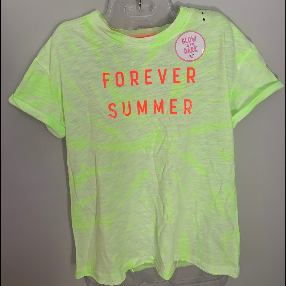 Girls Justice Neon Green Glow in the Dark T-Shirt